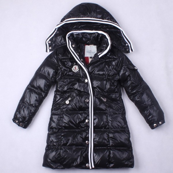 Moncler bambini lungo Piumini Nero uscita